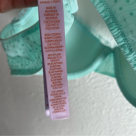 Savage Fenty BACK TO THE BOUDOIR BALCONETTE BRA Pearl Seashell Mermaid 34B - Picture 6 of 7